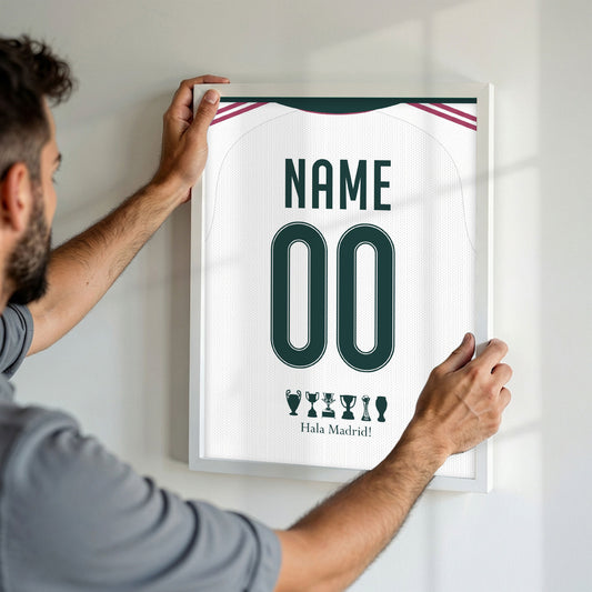 Customized Real Madrid 26/27 Home Kit Framed Poster