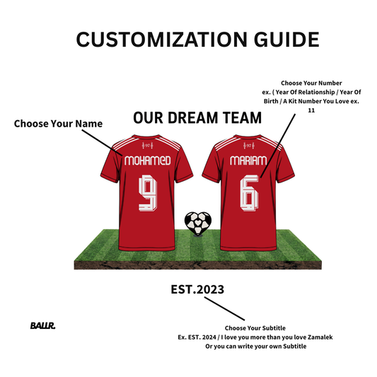 Personalized Arsenal Couple's Dream Team Kit