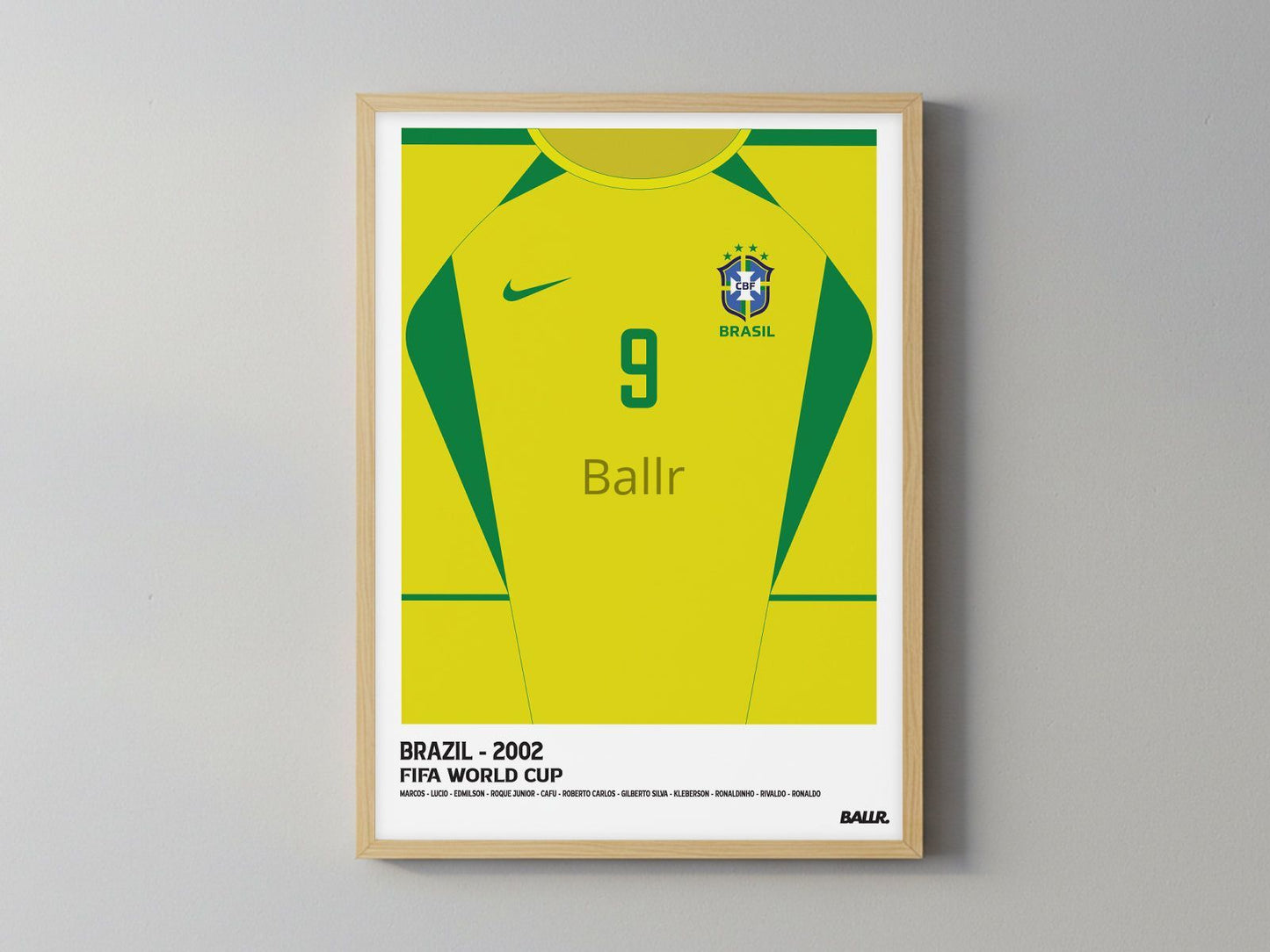 Brazil R9 WC'02 Front Kit ( Framed Poster )