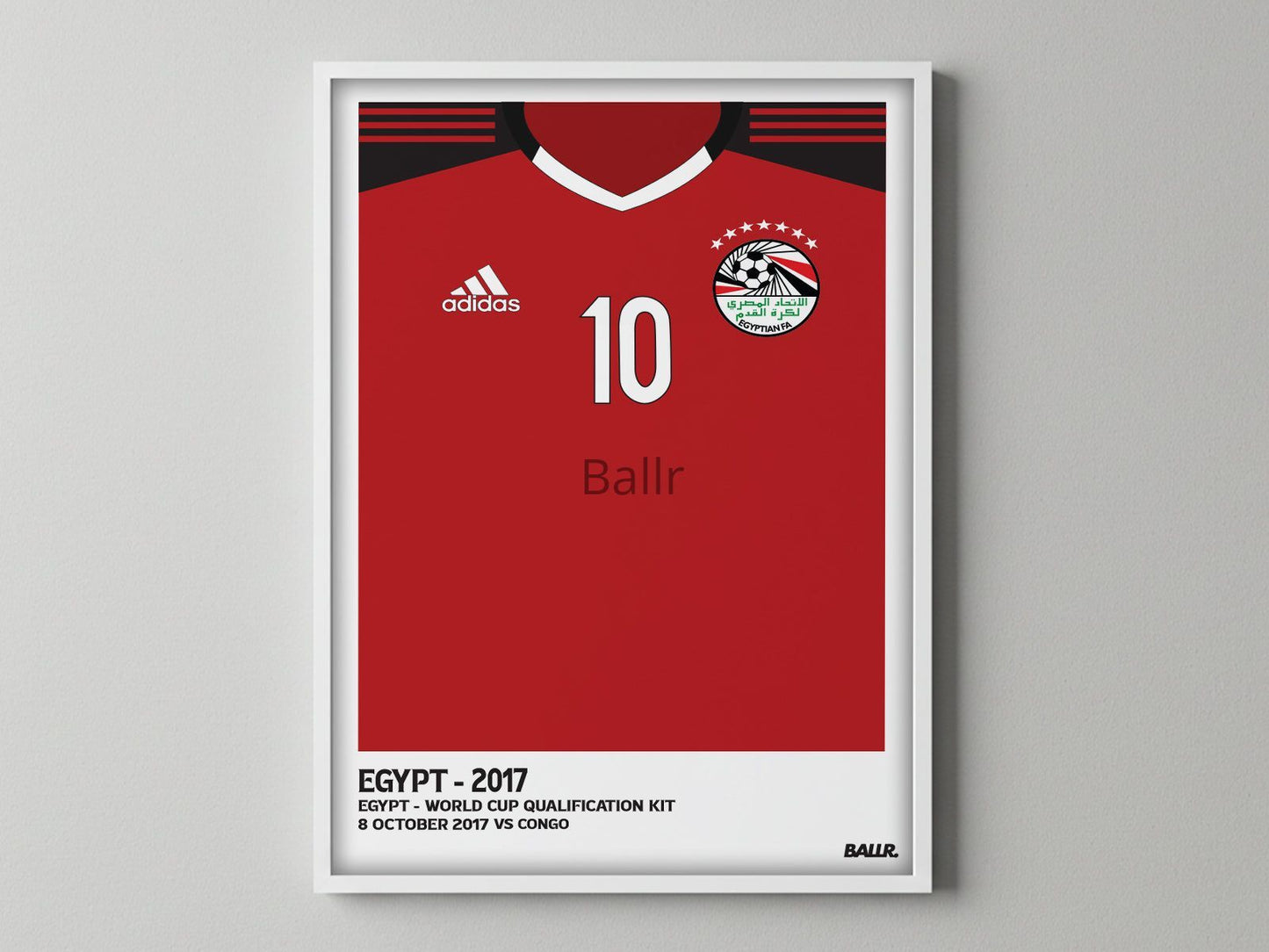 Mo Salah World Cup Qualification Goal Front Kit ( Framed Poster )