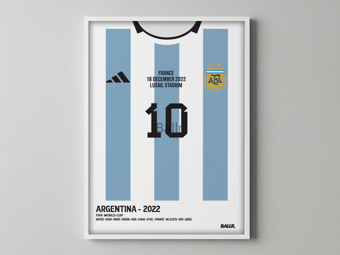 Messi WC 2022 Final Kit ( Framed Poster )
