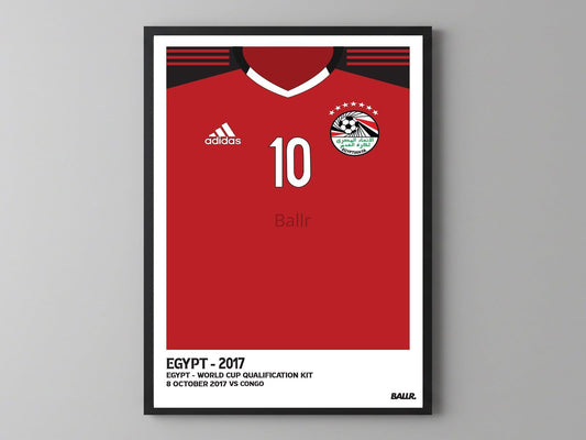 Mo Salah World Cup Qualification Goal Front Kit ( Framed Poster )