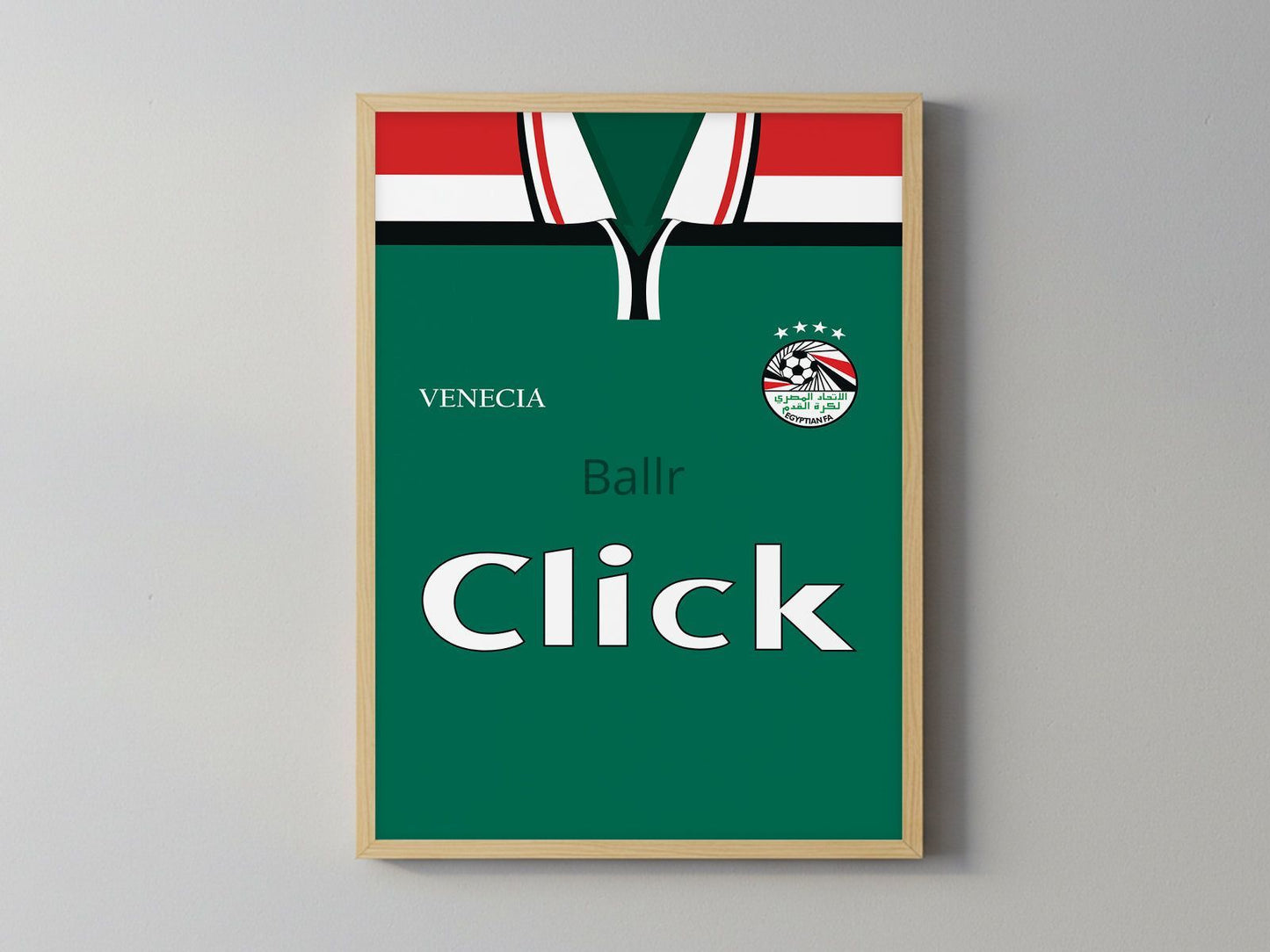 Egypt Retro jersey Front ( Framed Poster )