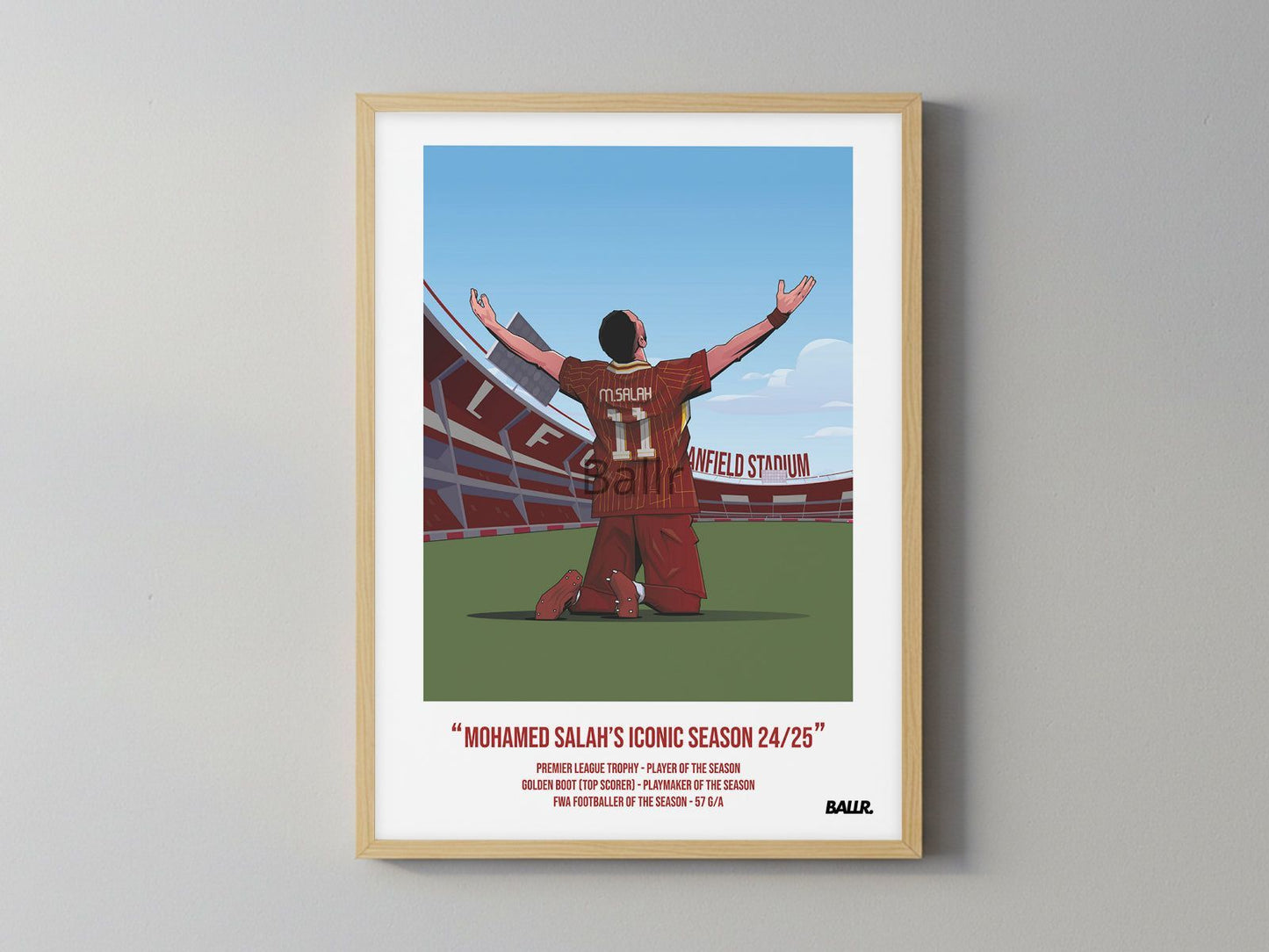 Mo Salah Iconic Seasons with Liverpool 24/25 Illustration ver.