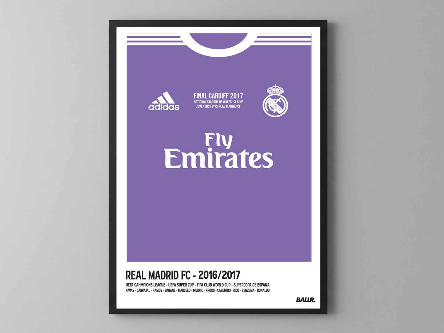 Real Madrid 16/17 UCL Final Front Kit