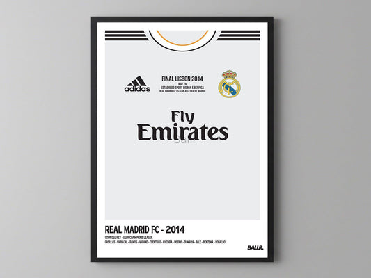 La Decima Night UCL 13/14 Front Kit ( Framed Poster )