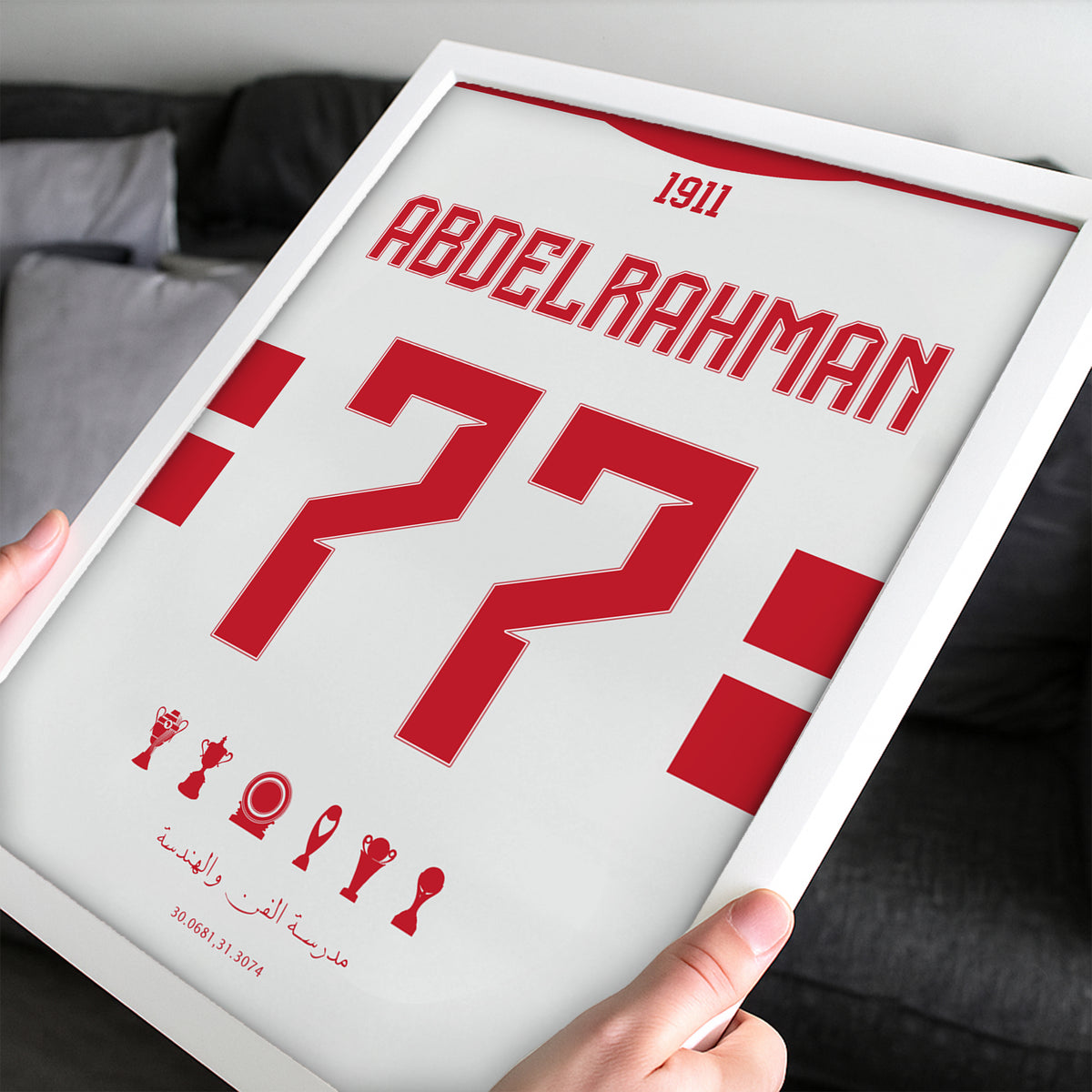 Customized Zamalek 25/26 Home Kit Framed Poster