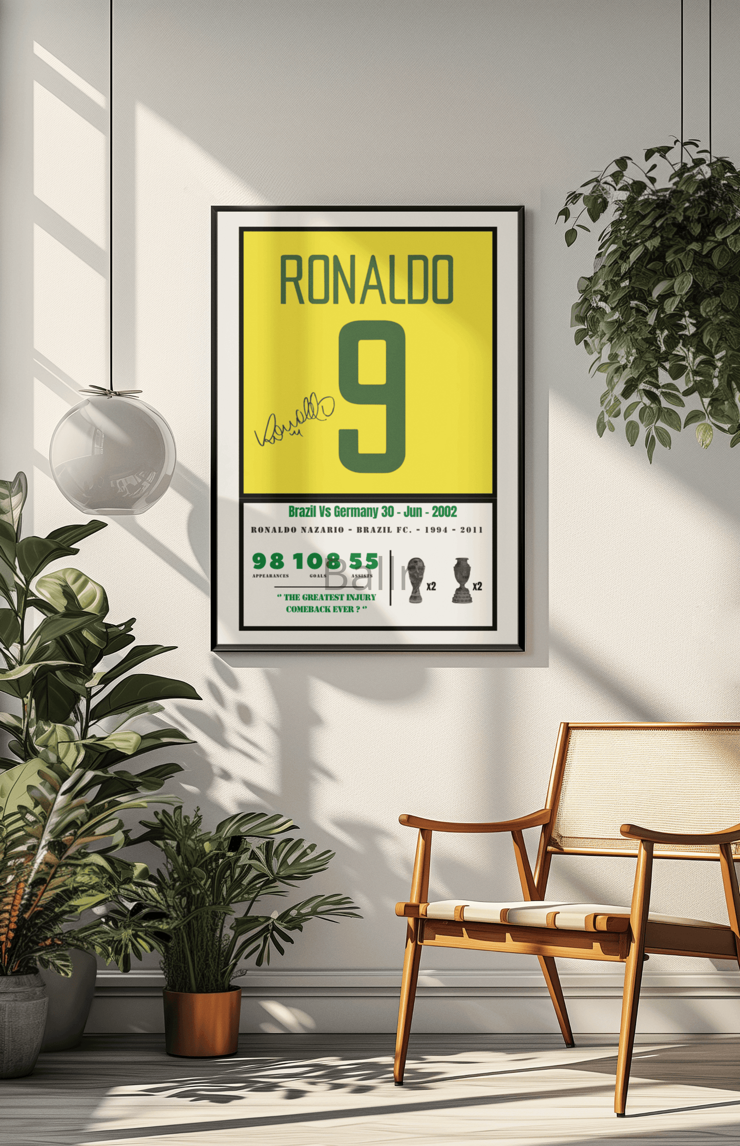 Ronaldo Nazario WC'02 Finale Kit Greatest Injury Comeback
