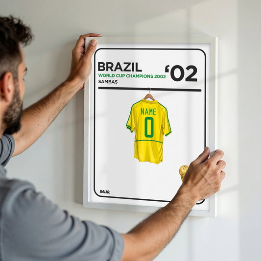 Personalised Locker Room Kit Brazil 2002 World Cup