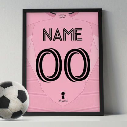 Customized Inter Miami 26/27 Home Kit Framed Poster