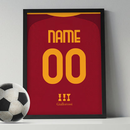 Customized Roma 26/27 Home Kit Framed Poster