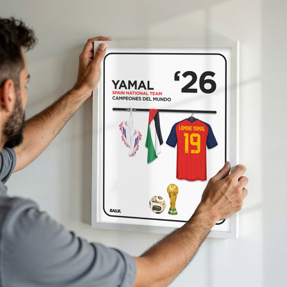 Lamine Yamal World Cup Champion Locker Room Version