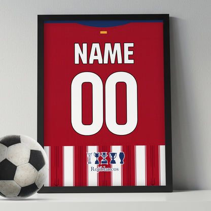 Customized Atletico Madrid 26/27 Home Kit Framed Poster