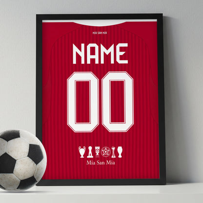 Customized Bayern Munich 26/27 Home Kit Framed Poster