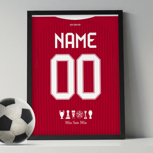 Customized Bayern Munich 26/27 Home Kit Framed Poster