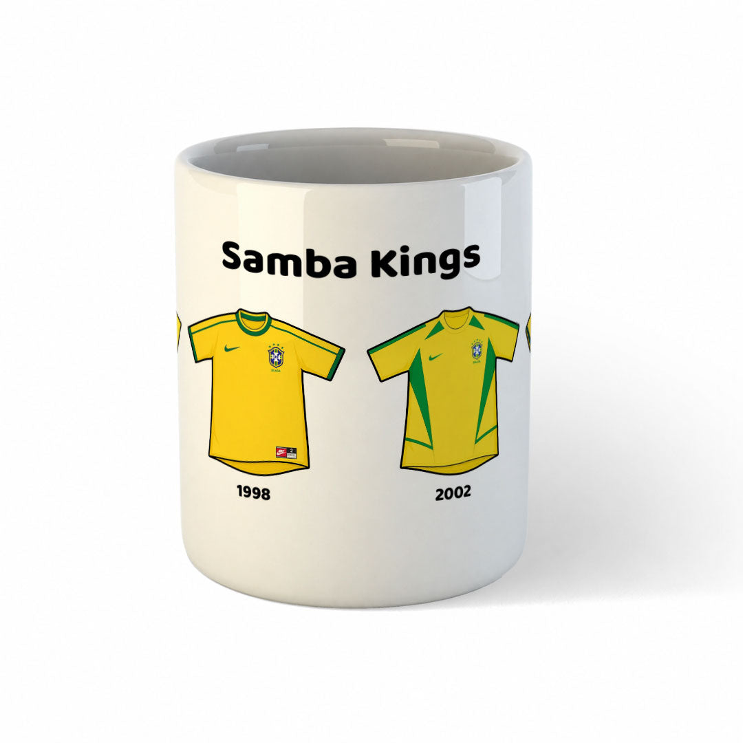 The History Of Brazil World Cup Kits MUG