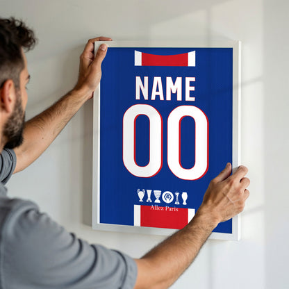 Customized PSG 26/27 Home Kit Framed Poster