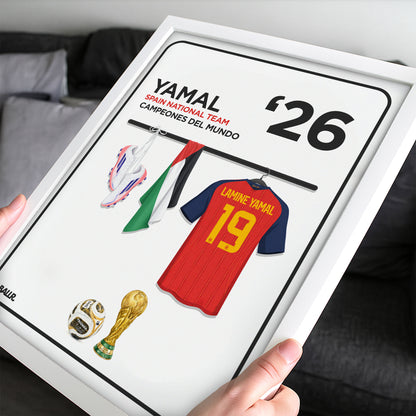 Lamine Yamal World Cup Champion Locker Room Version