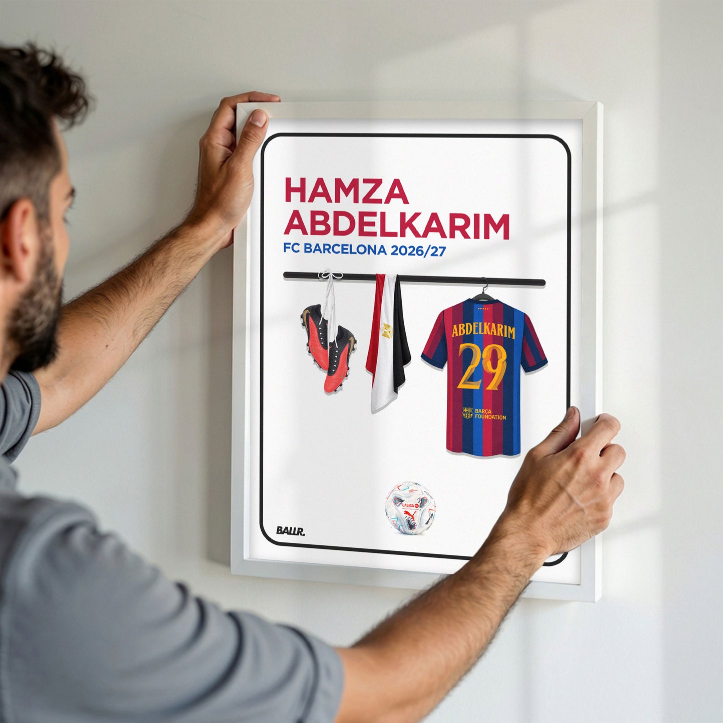 Hamza Abdelkarim Barcrelona Locker Room
