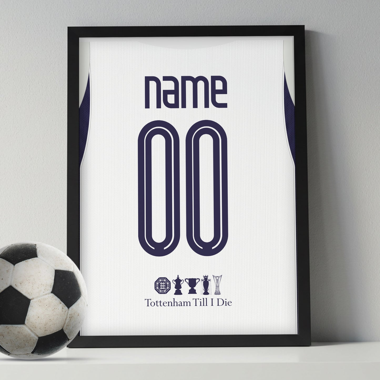 Customized Totenham 26/27 Home Kit Framed Poster