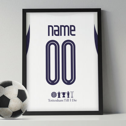 Customized Totenham 26/27 Home Kit Framed Poster