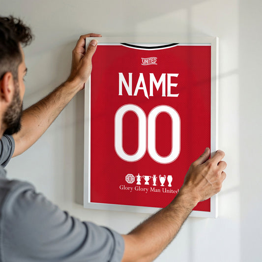 Customized Man.United 26/27 Home Kit Framed Poster