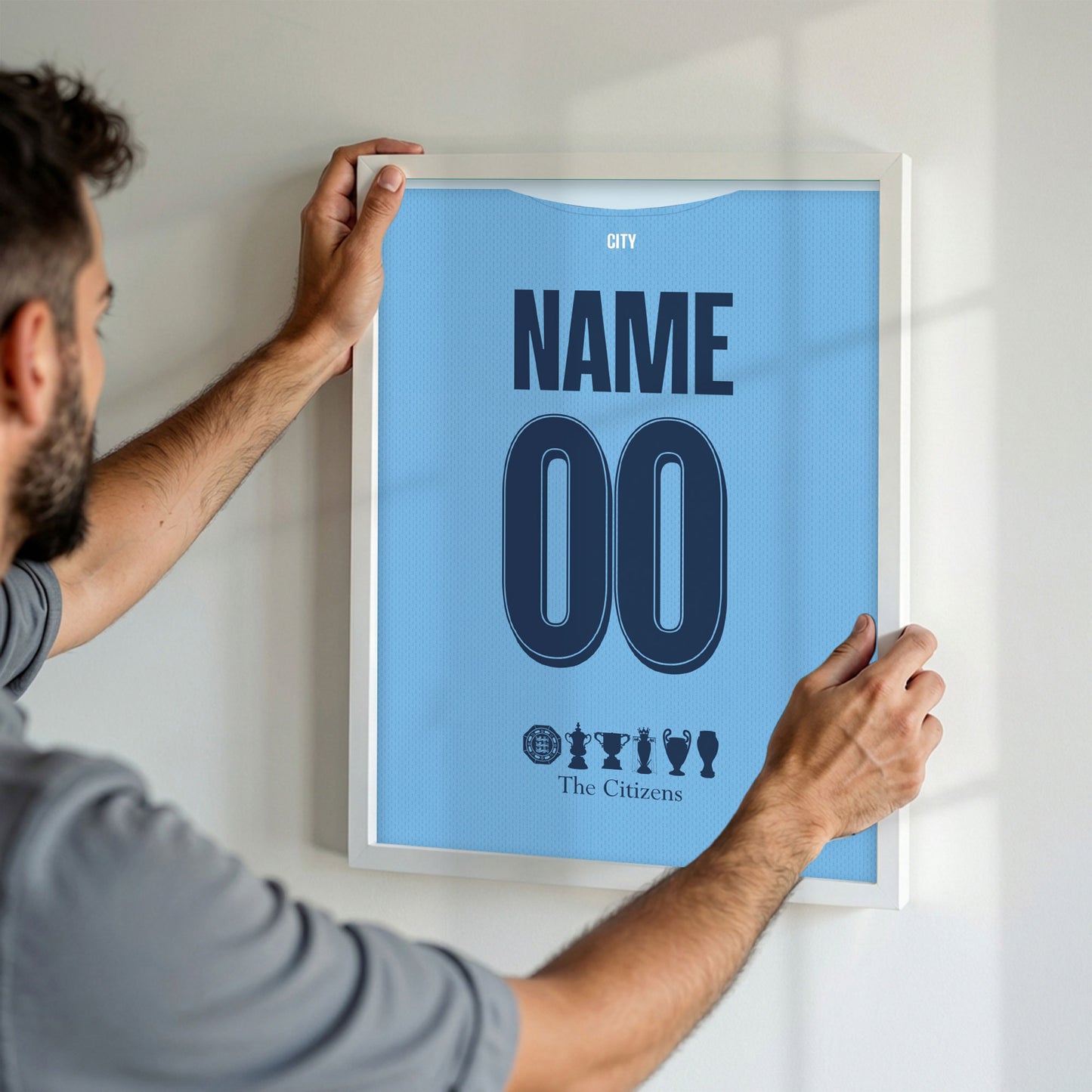 Customized Man City 26/27 Home Kit Framed Poster