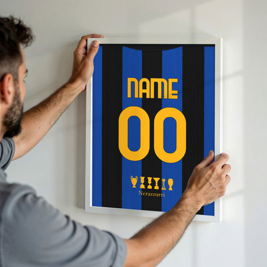 Customized Inter Milan 26/27 Home Kit Framed Poster