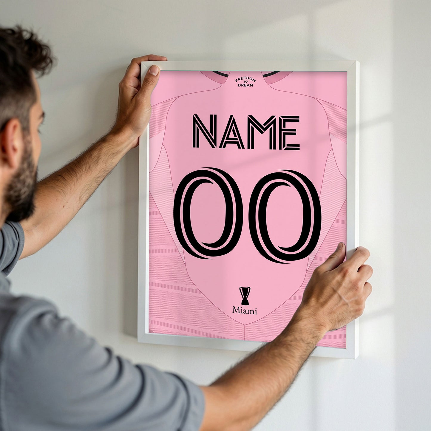 Customized Inter Miami 26/27 Home Kit Framed Poster