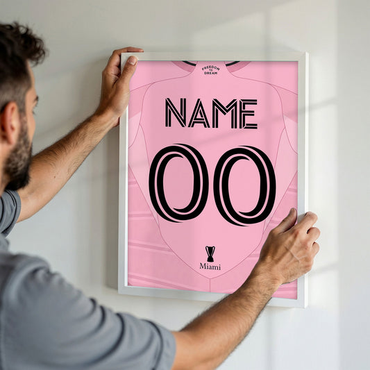 Customized Inter Miami 26/27 Home Kit Framed Poster