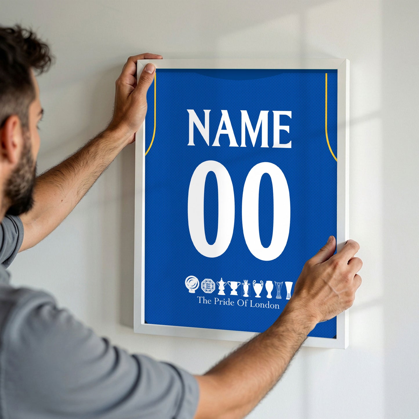 Customized Chelsea 26/27 Home Kit Framed Poster