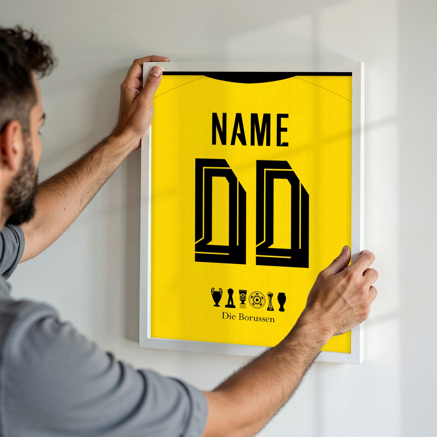 Customized Broussia Dortmund 26/27 Home Kit Framed Poster