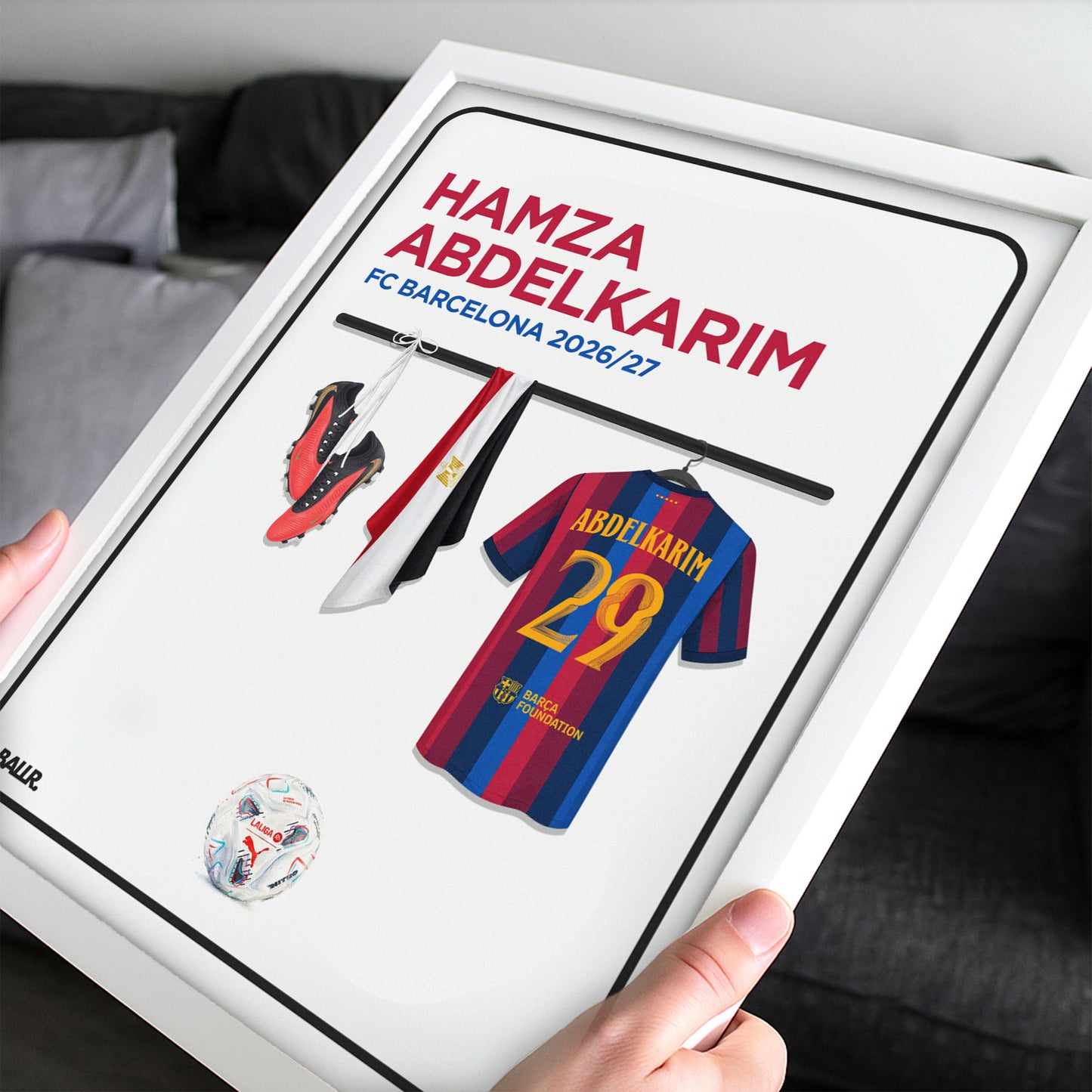 Hamza Abdelkarim Barcrelona Locker Room