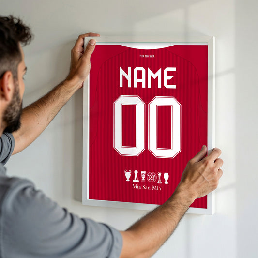 Customized Bayern Munich 26/27 Home Kit Framed Poster