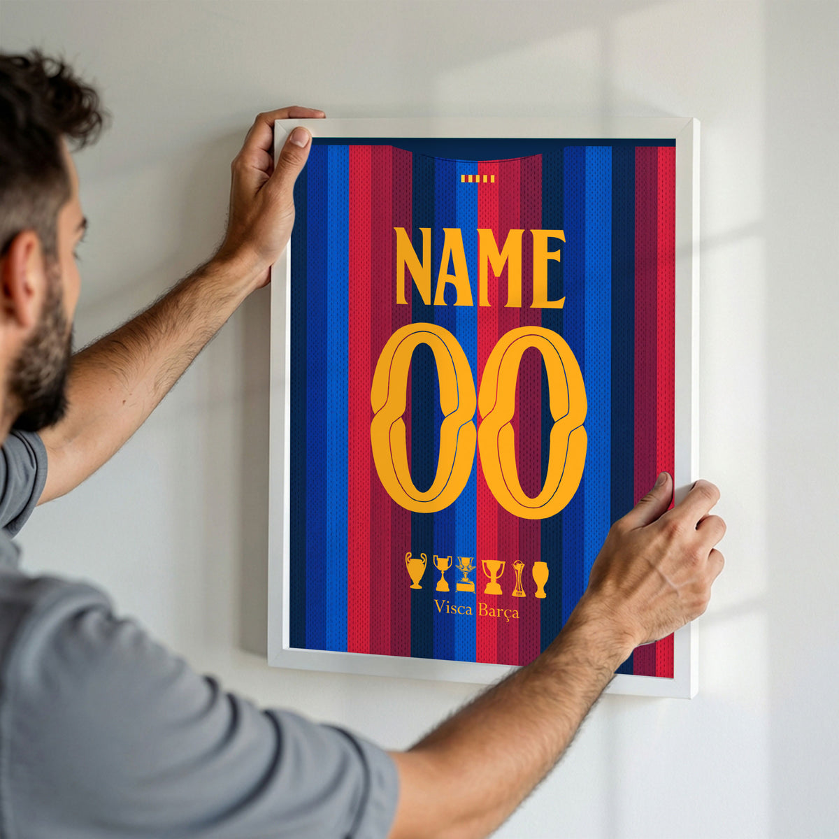 Customized FC Barcelona 26/27 Home Kit Framed Poster