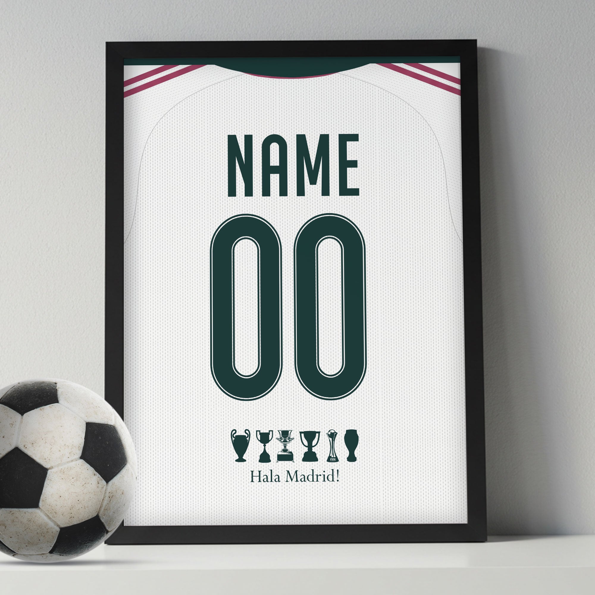 Customized Real Madrid 26/27 Home Kit Framed Poster