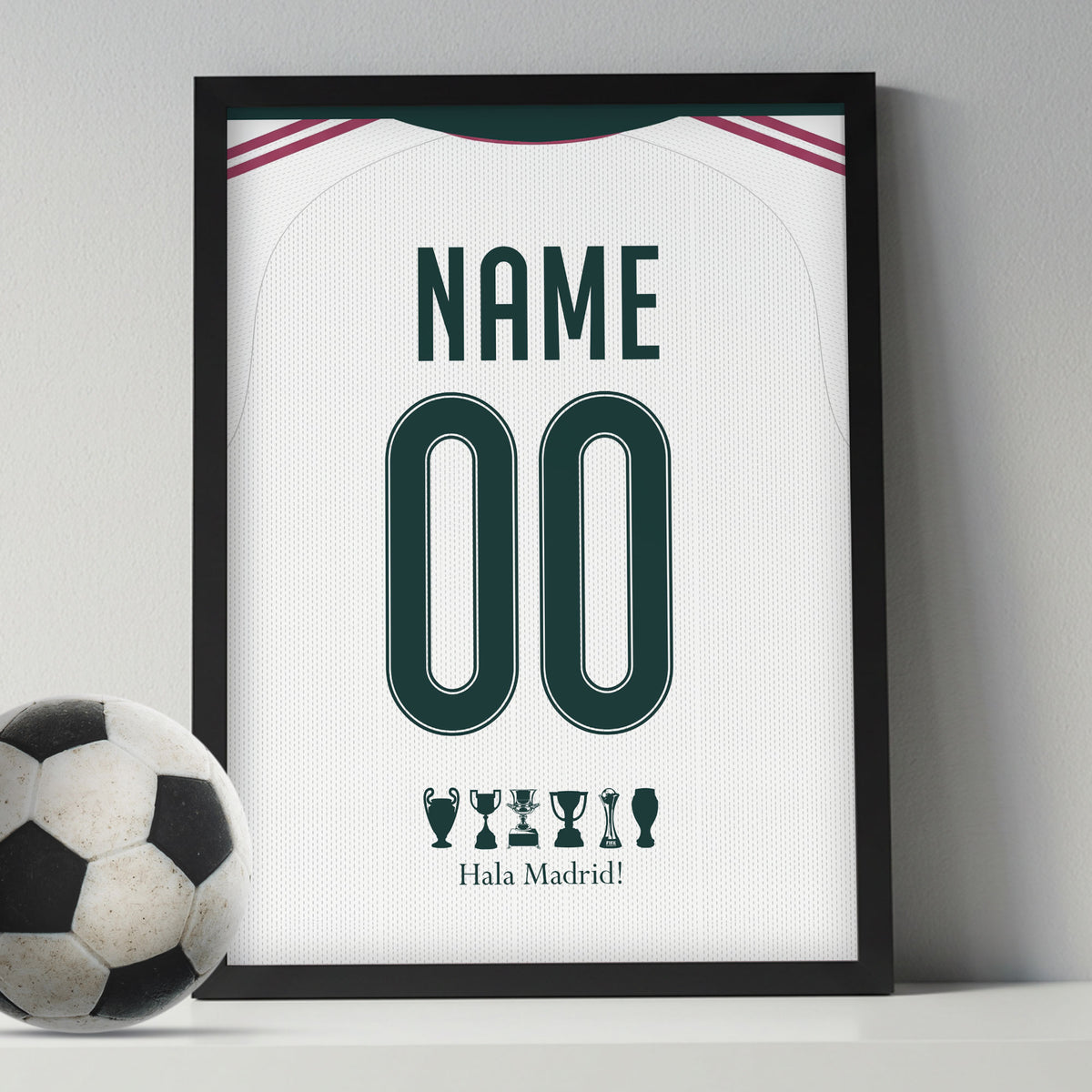 Customized Real Madrid 26/27 Home Kit Framed Poster