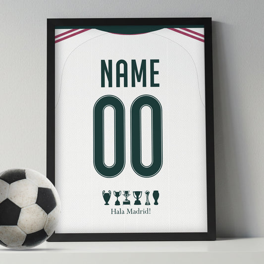 Customized Real Madrid 26/27 Home Kit Framed Poster