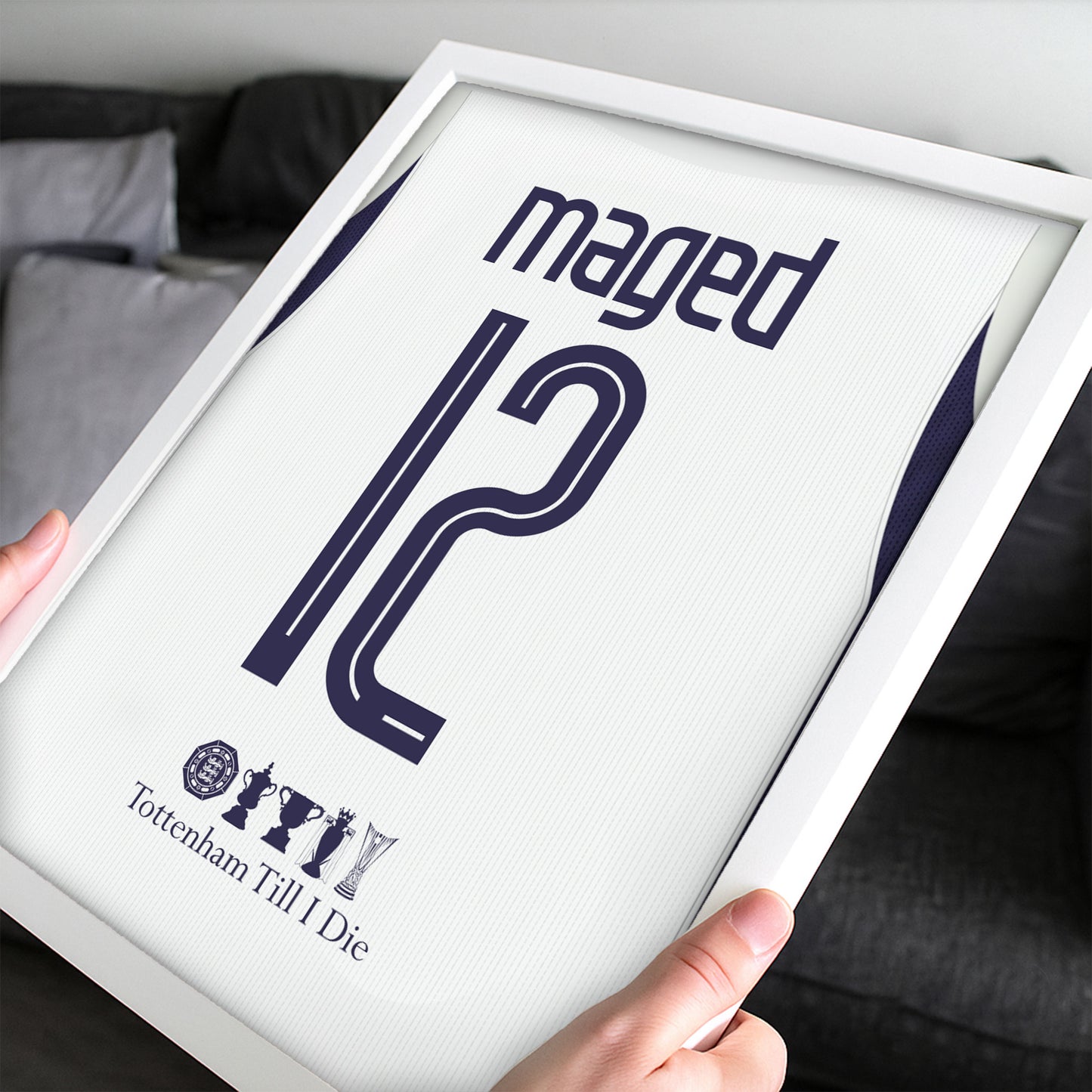 Customized Totenham 26/27 Home Kit Framed Poster