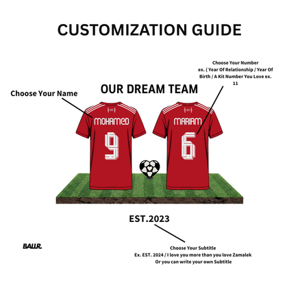 Personalized Barcelona Couple's Dream Team Kit