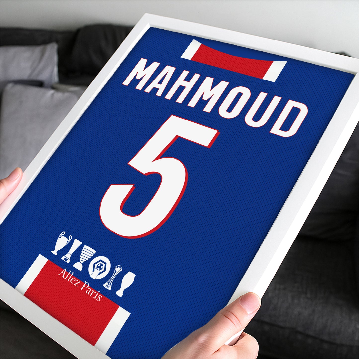 Customized PSG 26/27 Home Kit Framed Poster