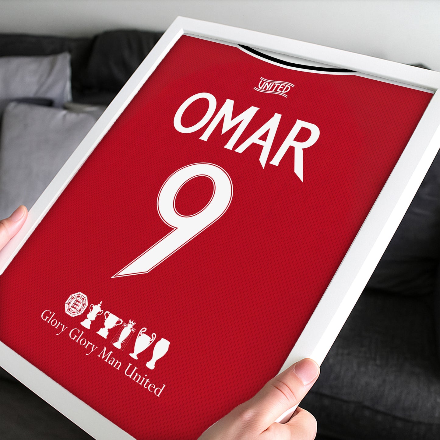 Customized Man.United 26/27 Home Kit Framed Poster