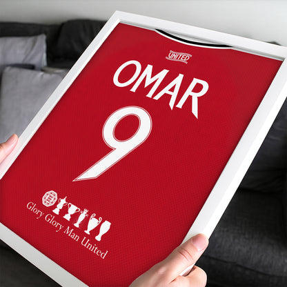 Customized Man.United 26/27 Home Kit Framed Poster