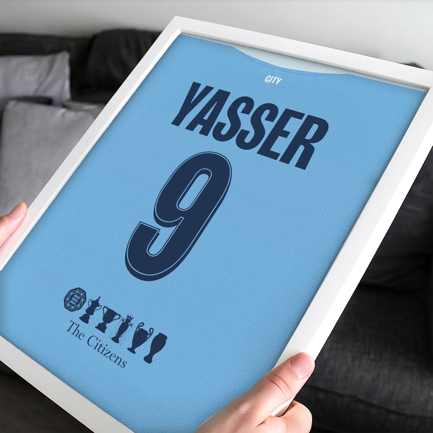 Customized Man City 26/27 Home Kit Framed Poster