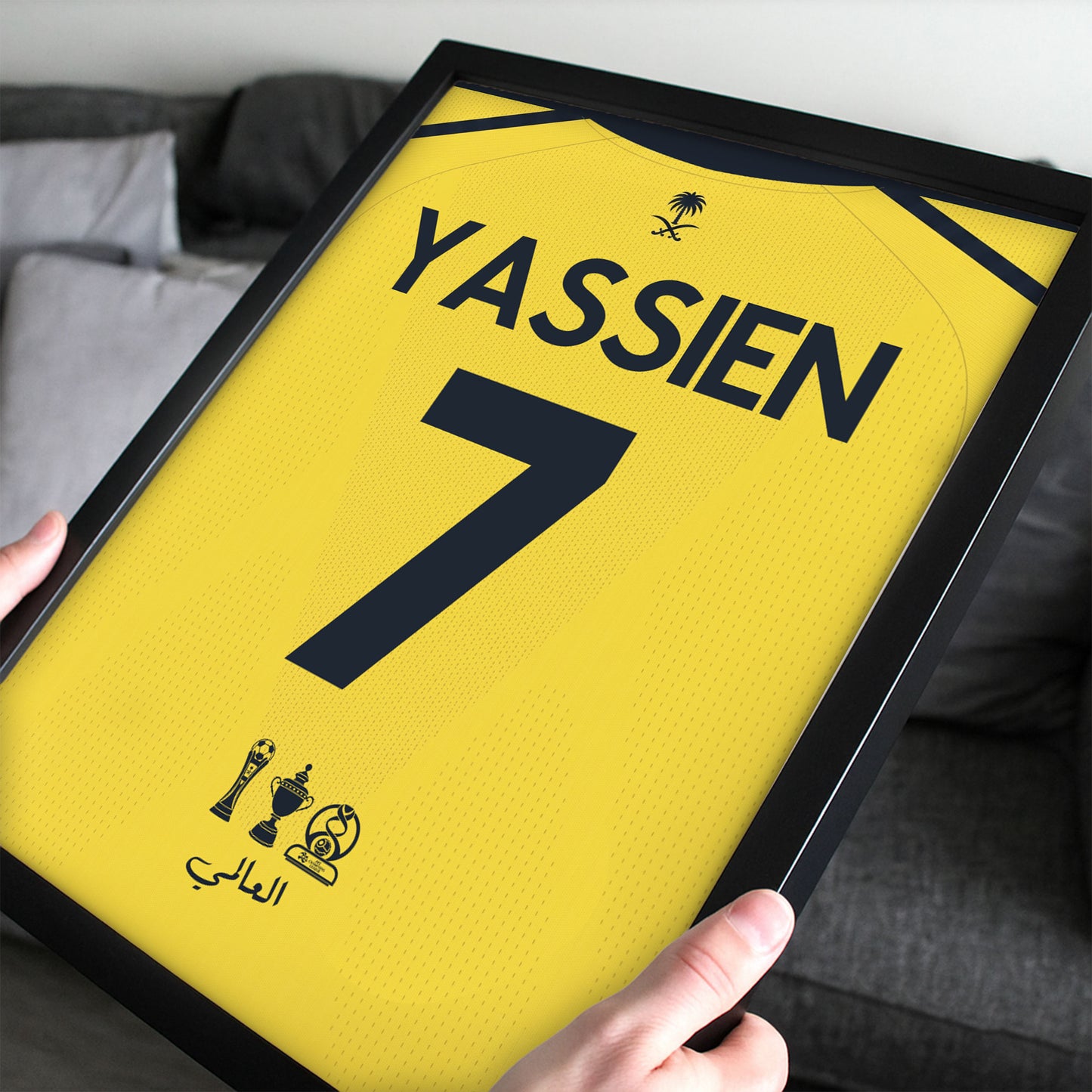 Customized El Nasr Saudi 26/27 Home Kit Framed Poster