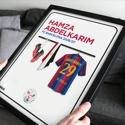 Hamza Abdelkarim Barcrelona Locker Room