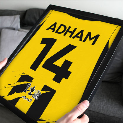 Customized El-Etihad Saudi 26/27 Home Kit Framed Poster