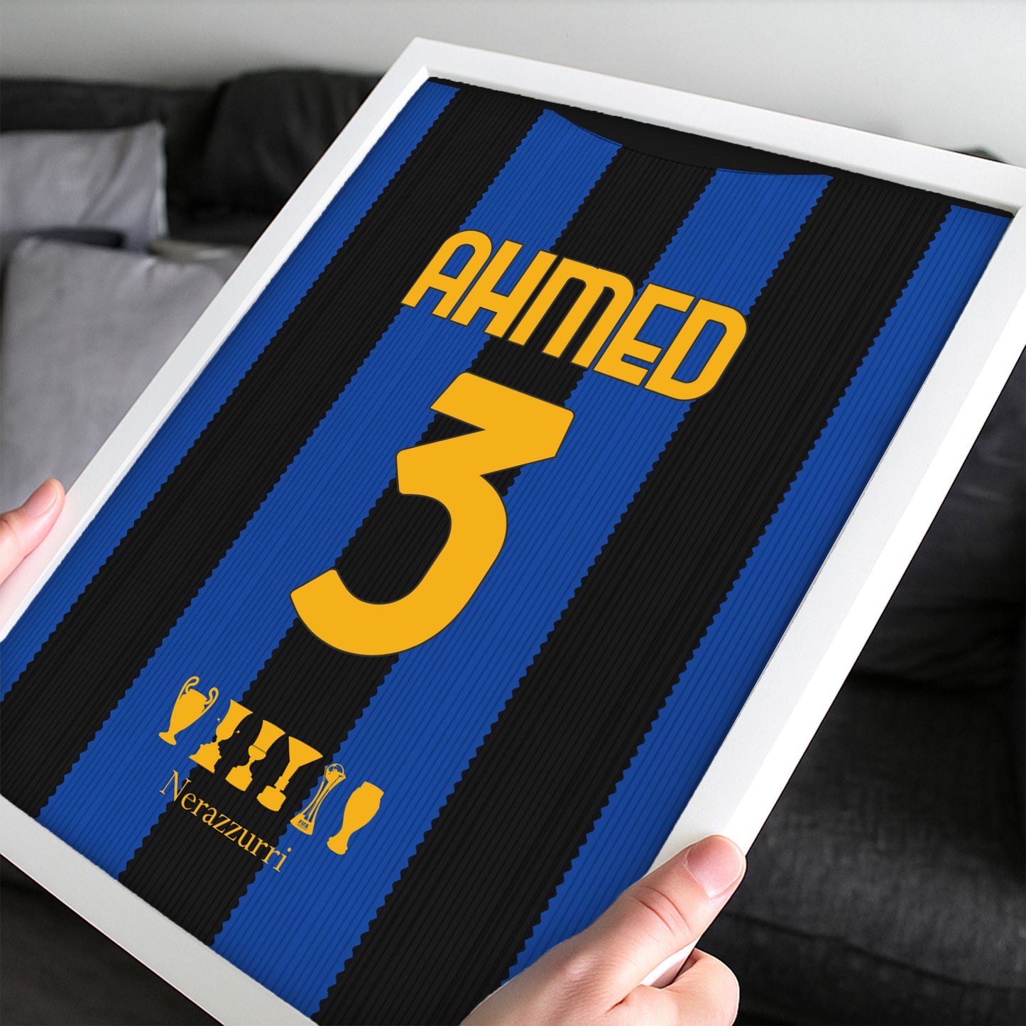 Customized Inter Milan 26/27 Home Kit Framed Poster