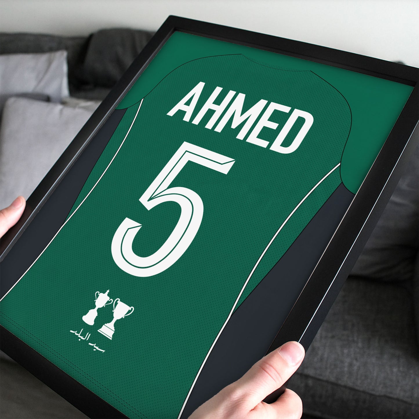 Customized El-Etihad El Sakandary 26/27 Home Kit Framed Poster