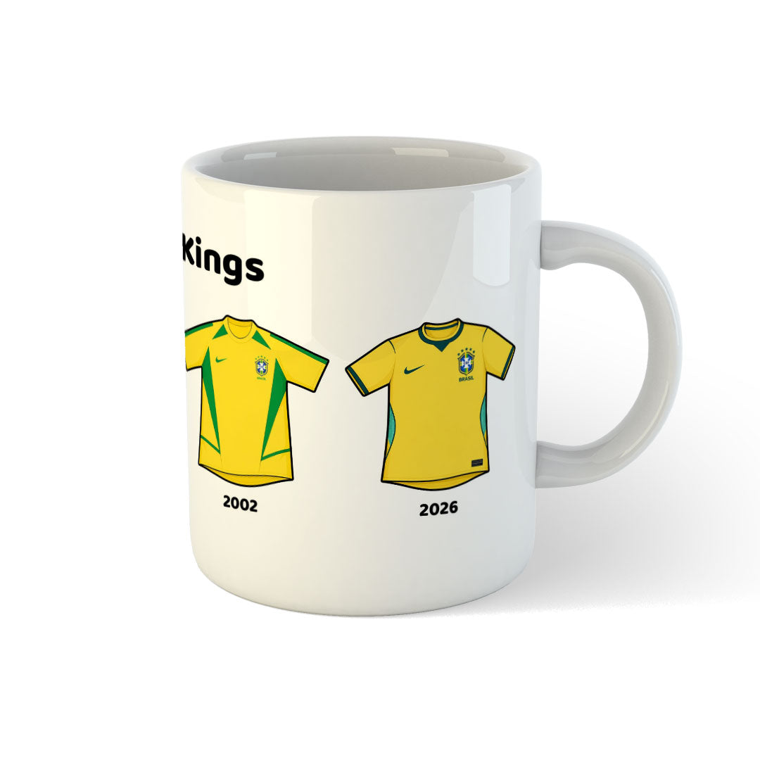 The History Of Brazil World Cup Kits MUG
